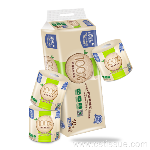 Natural Wood Pulp Water Soluble Toilet Roll